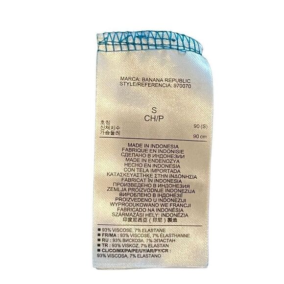 Banana Republic sleeveless aqua bodycon dress with deep V - S - Picture 5 of 9